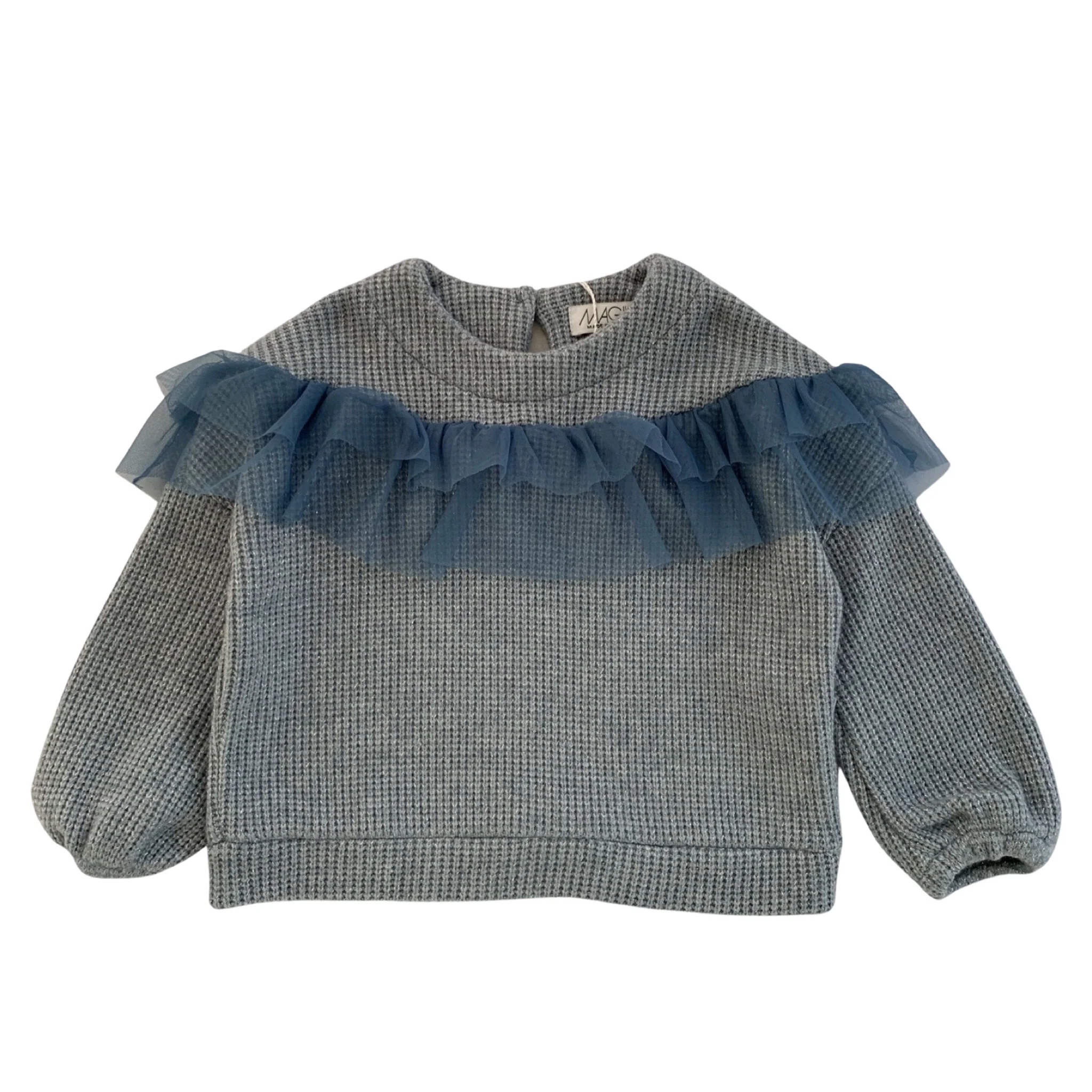 MAGLIA LUREX CON ROUCHES TULLE - immagine 4