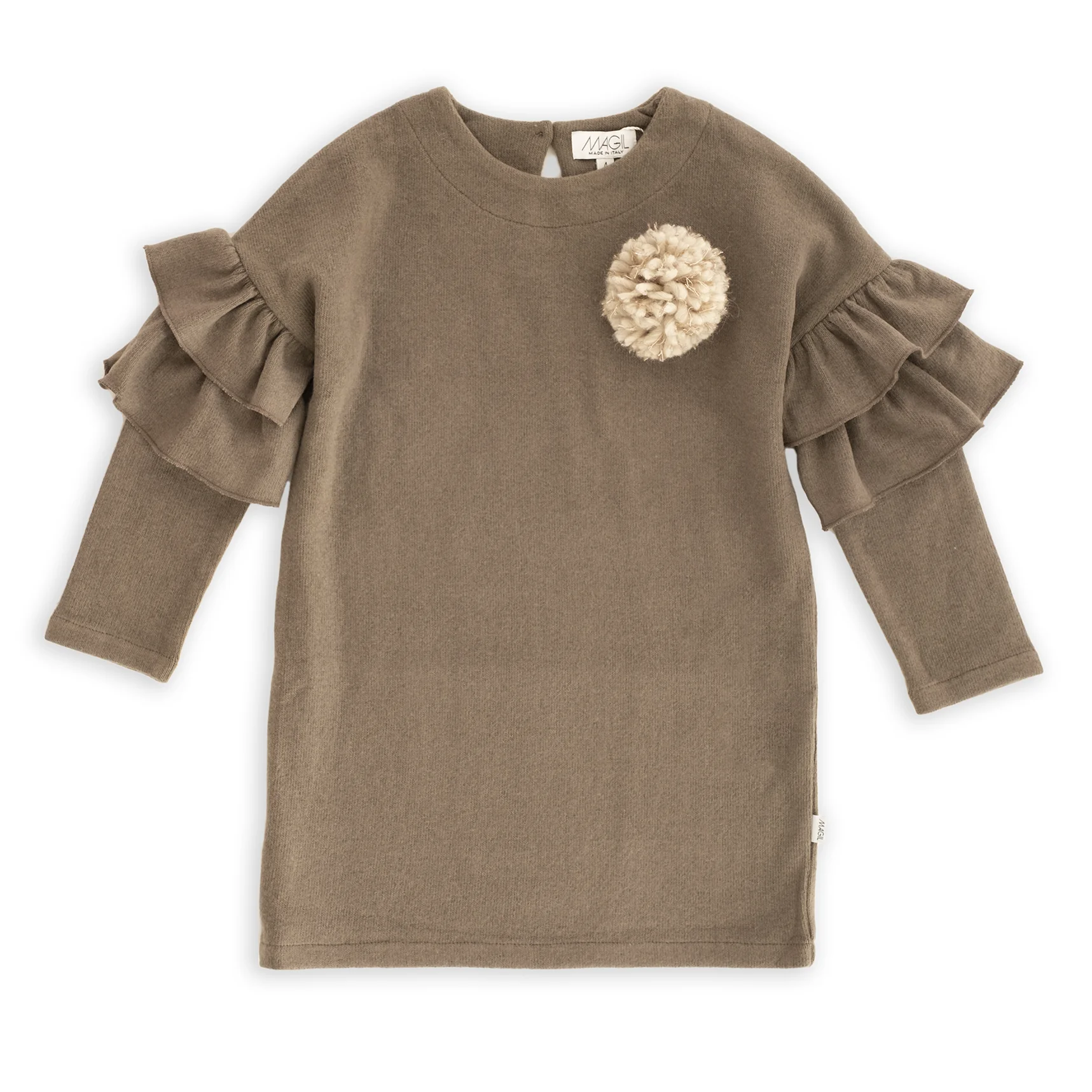 ABITO CALDO COTONE CON VOLANT