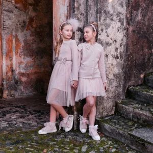 ABITO IN CALDO COTONE CINTURA FARFALLA