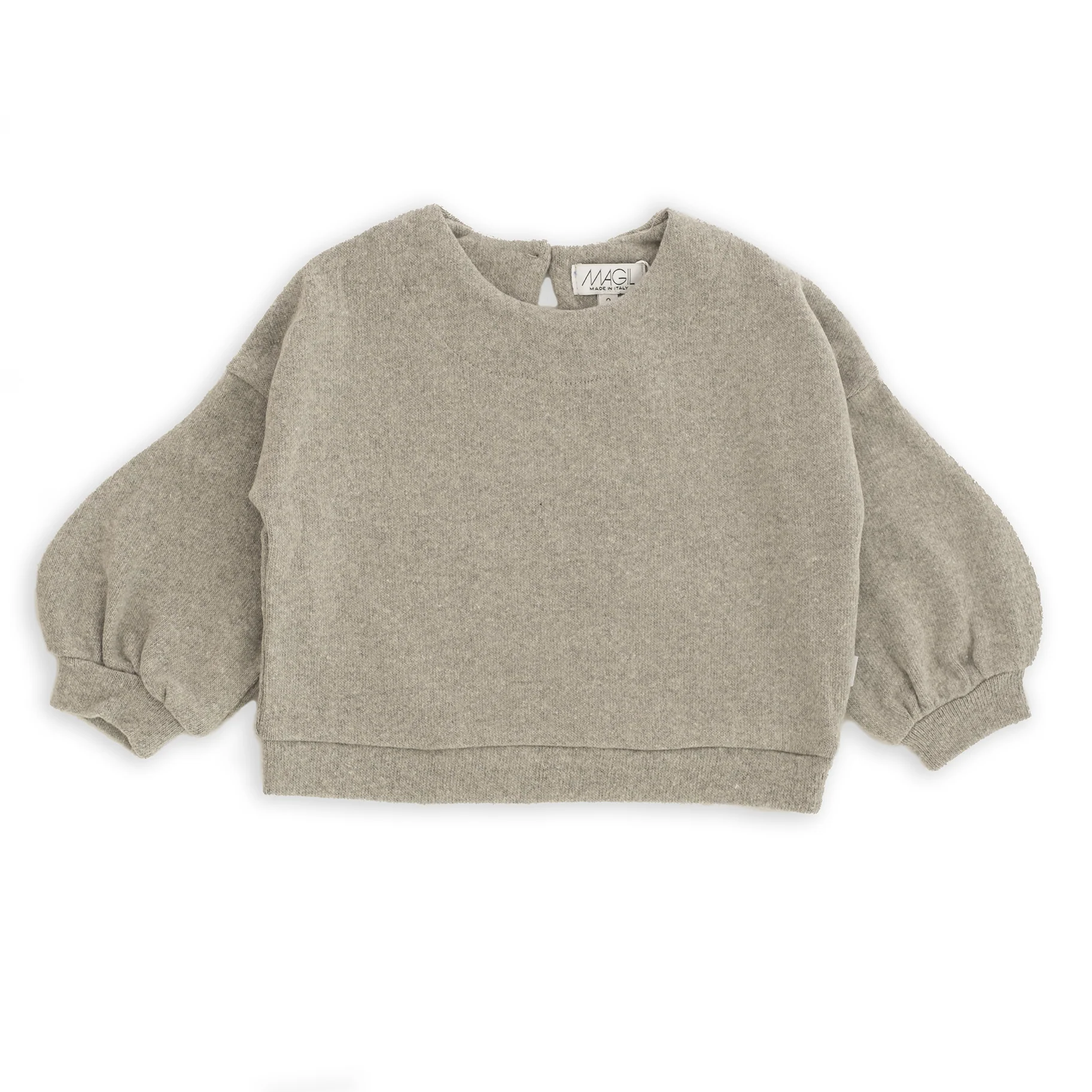 MAGLIA IN CALDO COTONE MANICA A SBUFFO