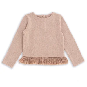 MAGLIA IN CALDO COTONE DETTAGLIO FRANGIA