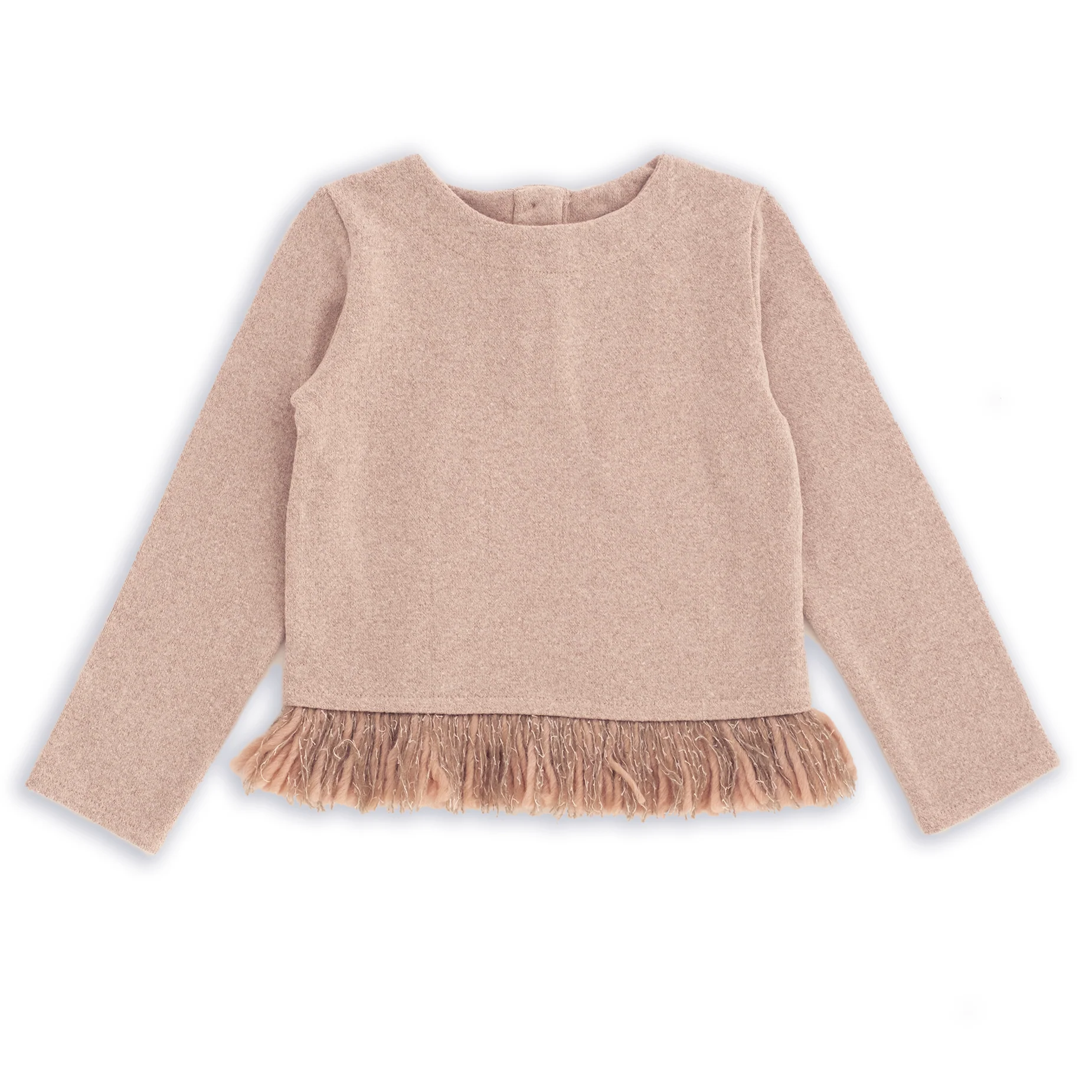 MAGLIA IN CALDO COTONE DETTAGLIO FRANGIA - immagine 2