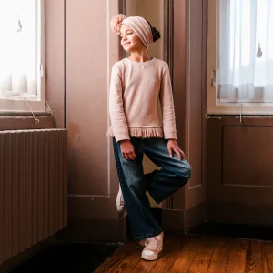 MAGLIA IN CALDO COTONE DETTAGLIO FRANGIA