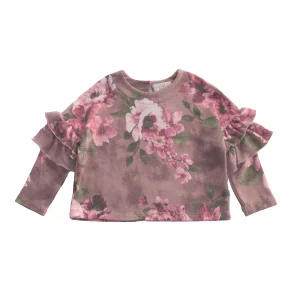 MAGLIA IN FELPINA CON FRAPPE