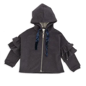 FELPA CON CAPPUCCIO DETTAGLIO FRAPPE