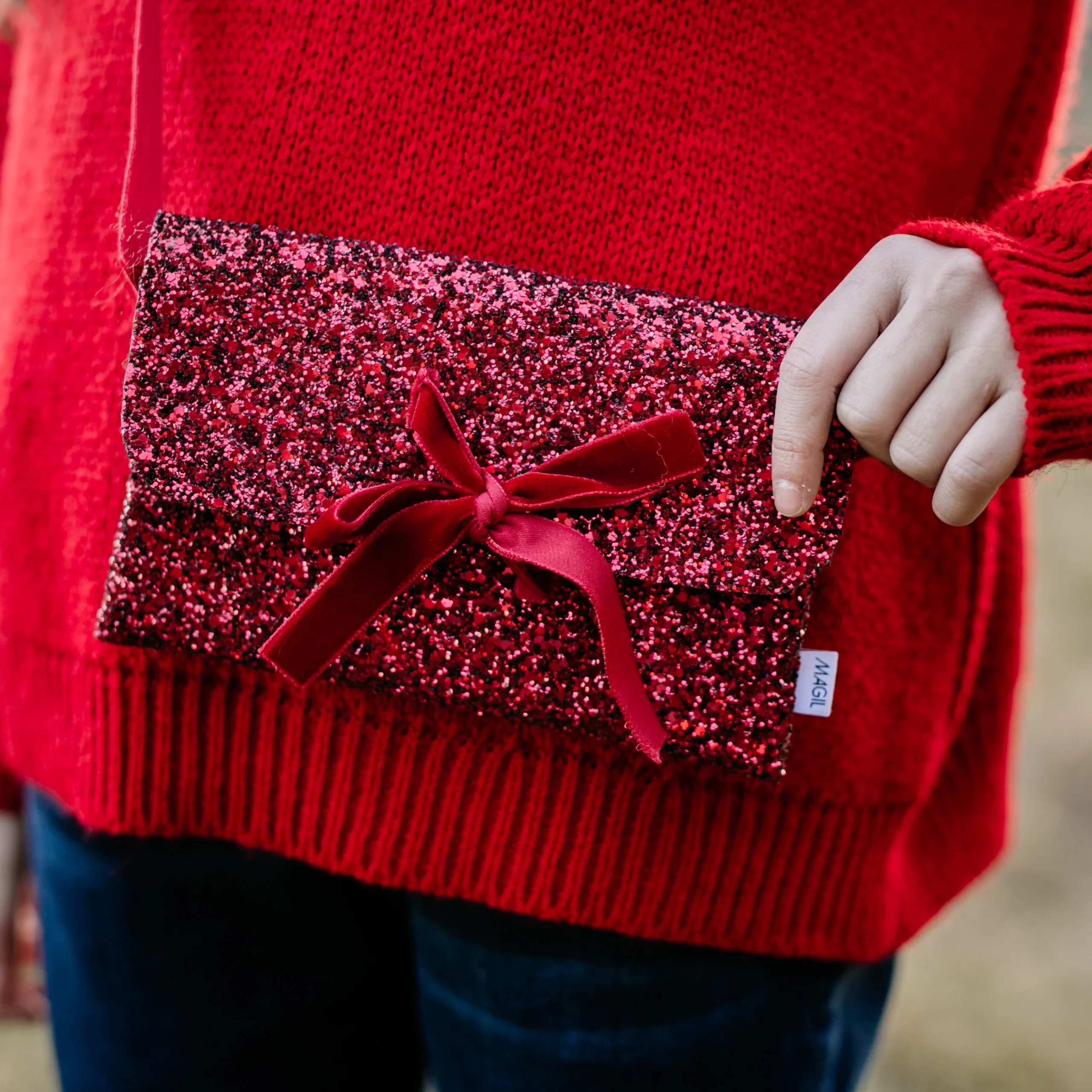 BORSINA GLITTER ROSSO - immagine 2