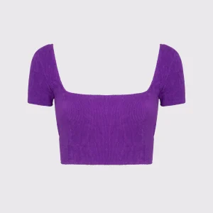 T-SHIRT CROP DONNA ME FUI VIOLA
