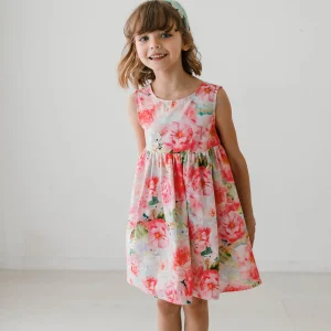 ABITO IN COTONE STAMPATO FIOCCO SUL RETRO