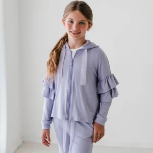 FELPA CON CAPPUCCIO E ROUCHES