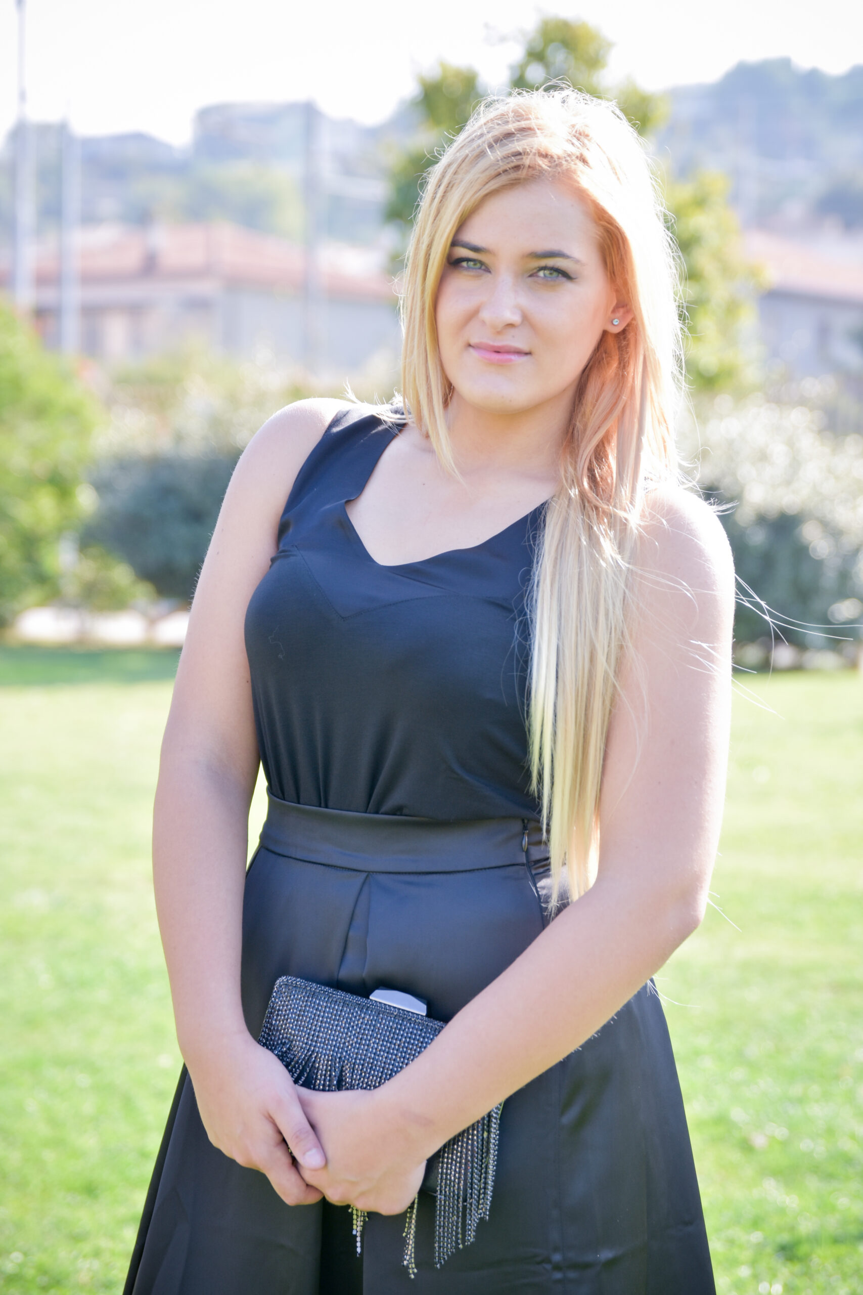 TWINSET IA6WHH Gonna longuette nera in raso