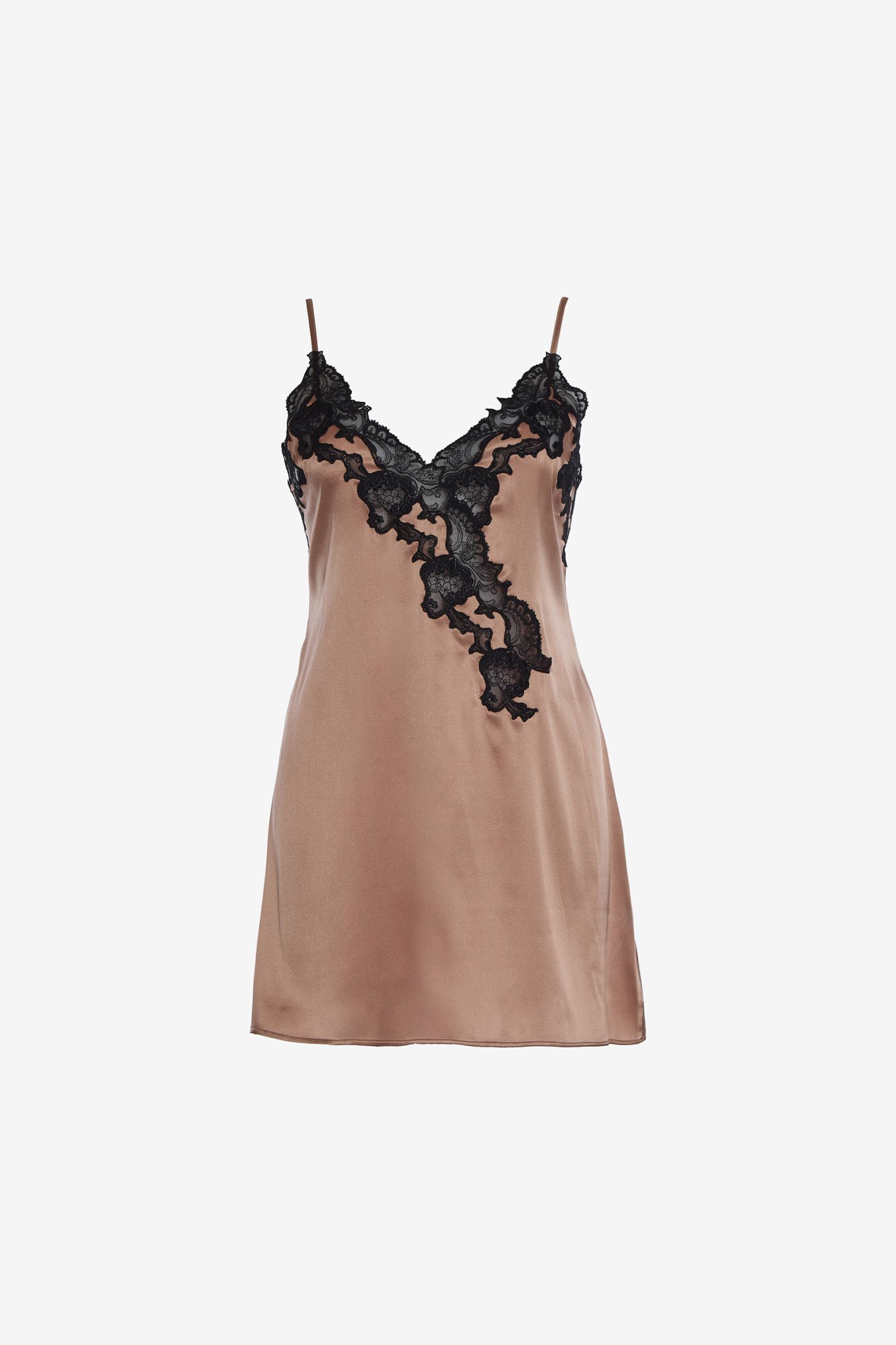 Sottoveste Corta in Seta con Ricami