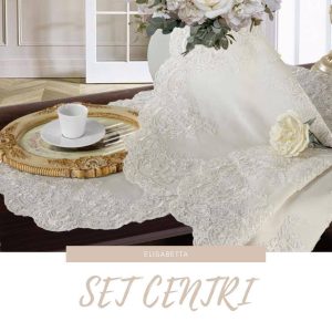 ELISABETTA SET 3 CENTRI LINO PIZZO REBRODE’ IN SCATOLA MORE’