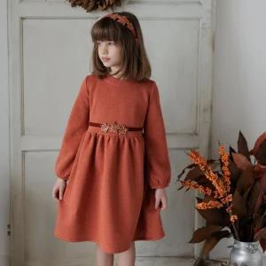 ABITO FELPA LUREX CON CINTURA