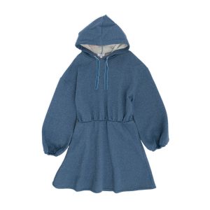 ABITO FELPA LUREX CON CAPPUCCIO