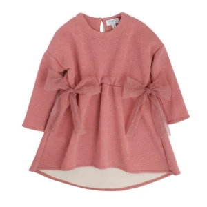 ABITO IN FELPA CON FIOCCHI TULLE