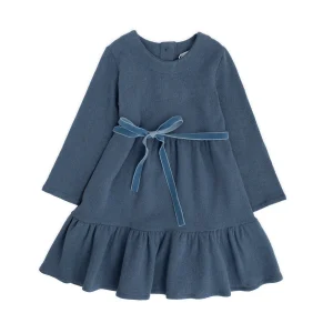 ABITO CALDO COTONE CON BALZE E CINTURA