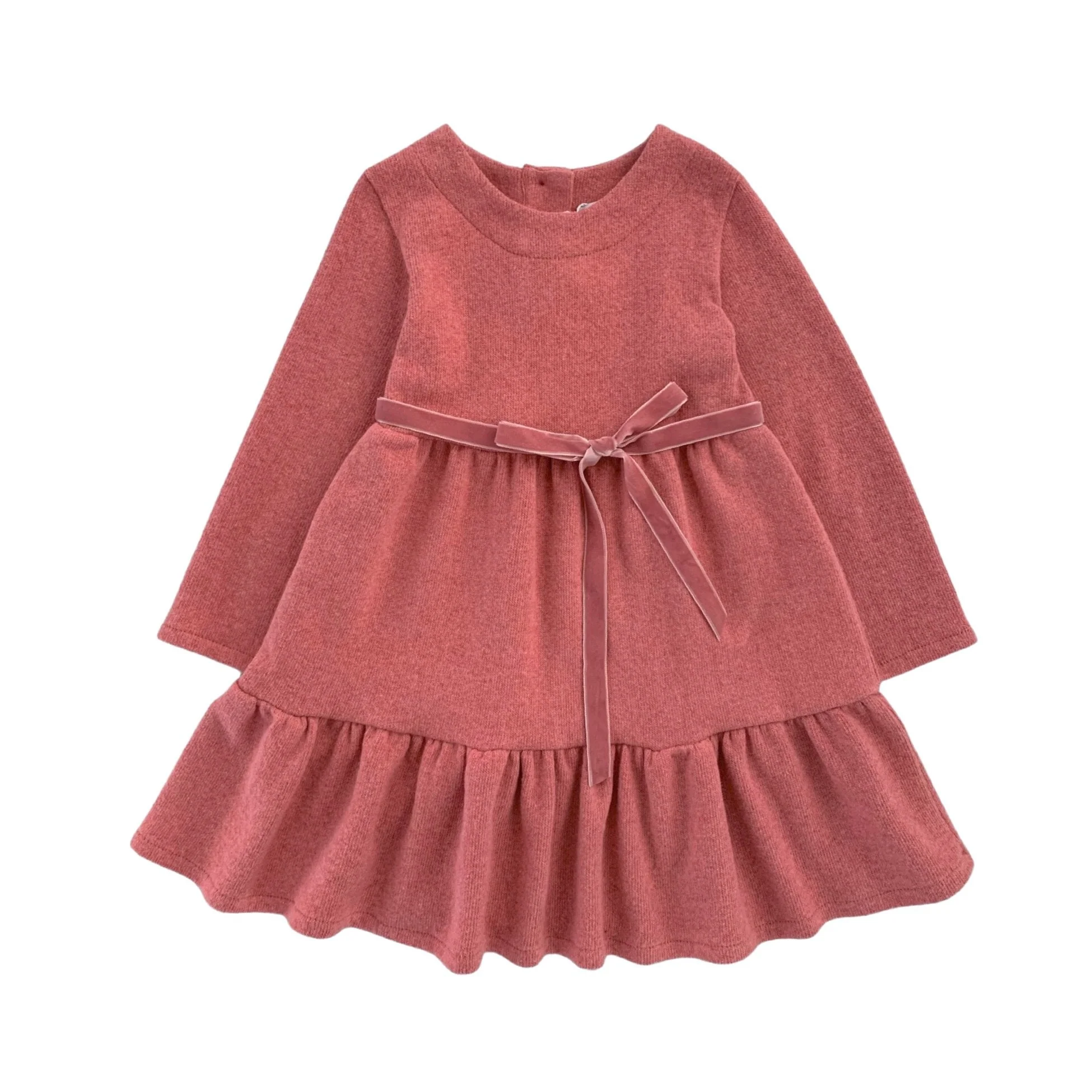 ABITO CALDO COTONE CON BALZE E CINTURA - immagine 4