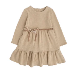 ABITO CALDO COTONE CON BALZE E CINTURA