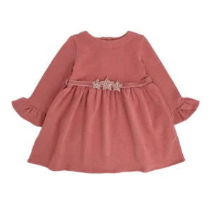 ABITO CALDO COTONE CON CINTURA STELLE GLITTER