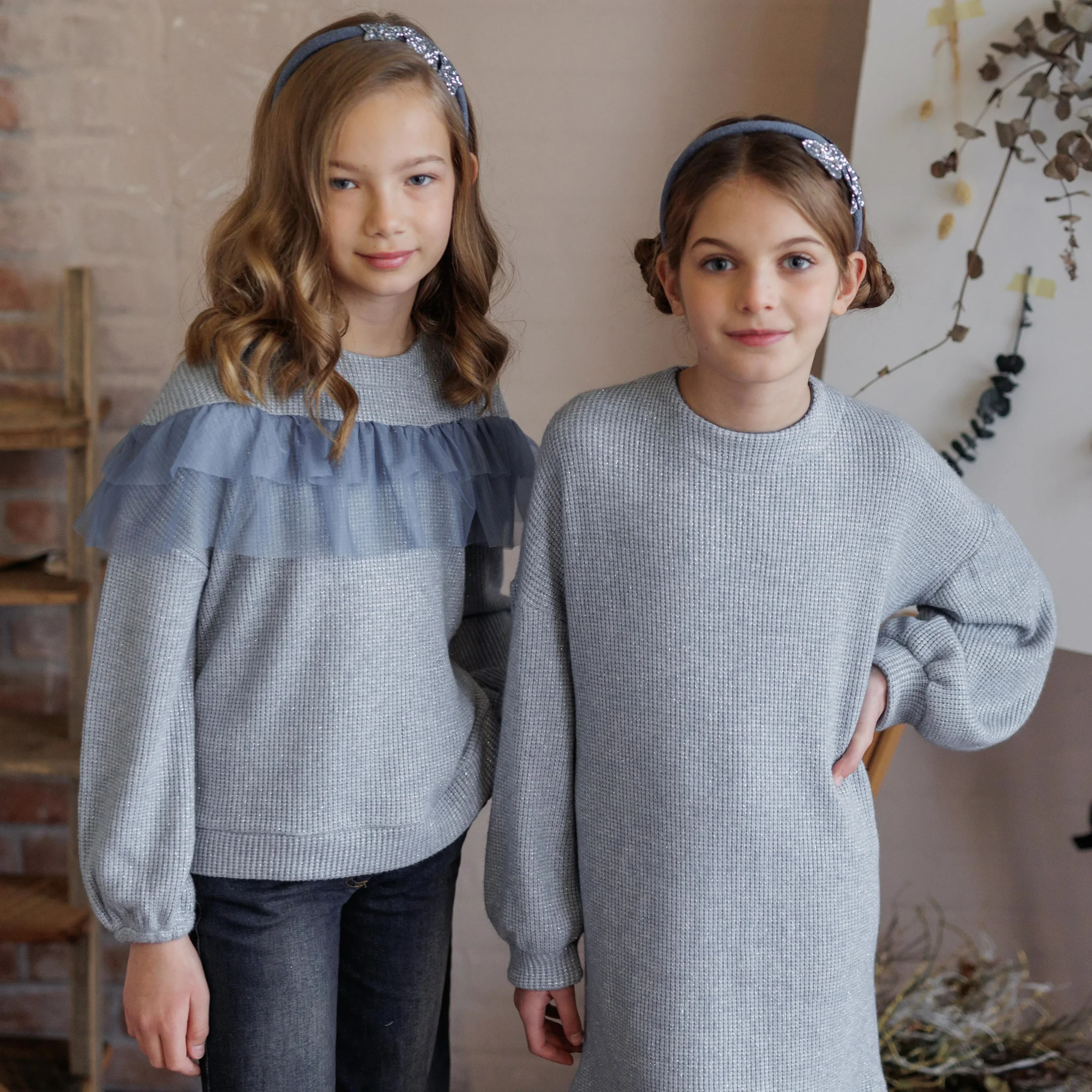 MAGLIA LUREX CON ROUCHES TULLE - immagine 2