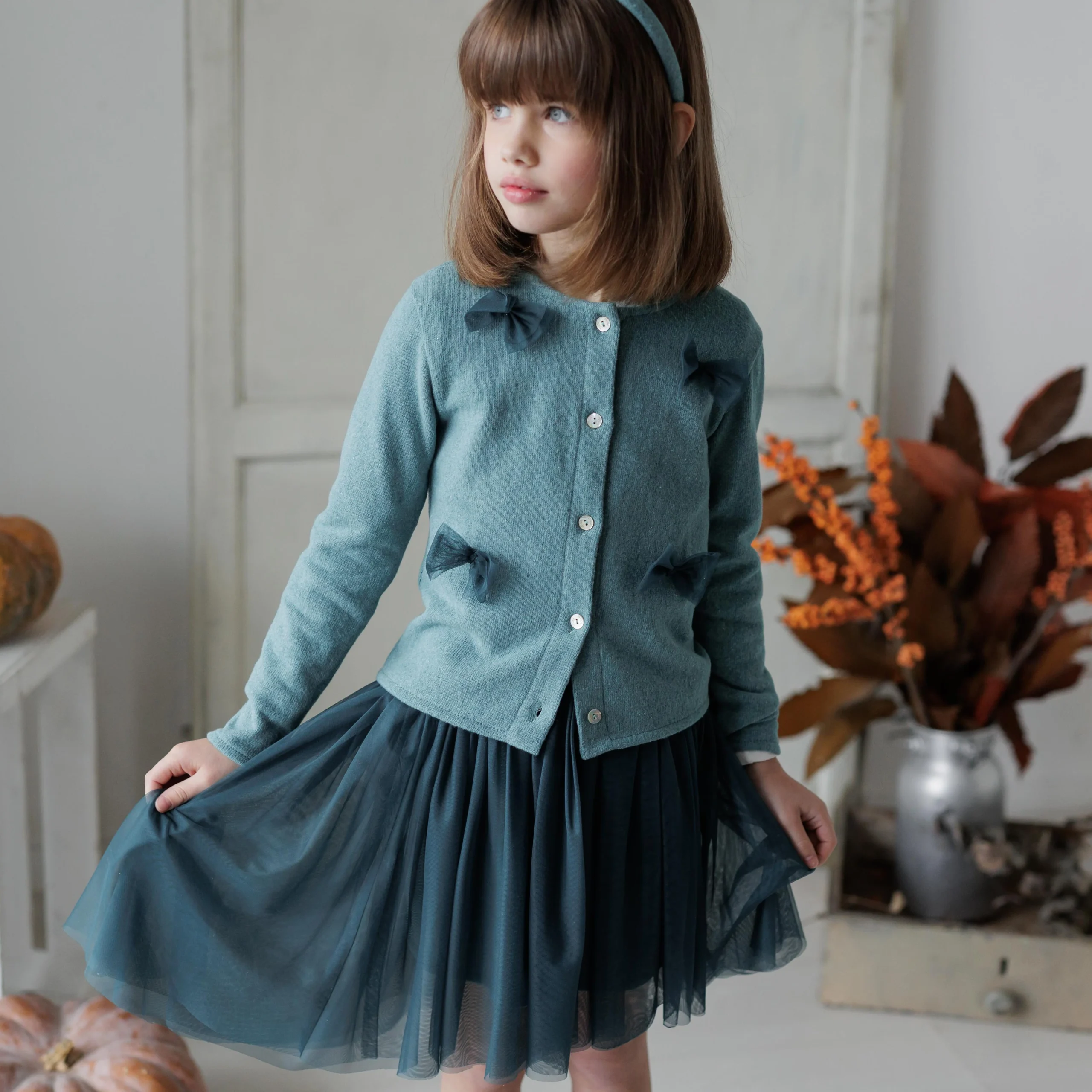 CARDIGAN CON FIOCCHIETTI TULLE - immagine 3