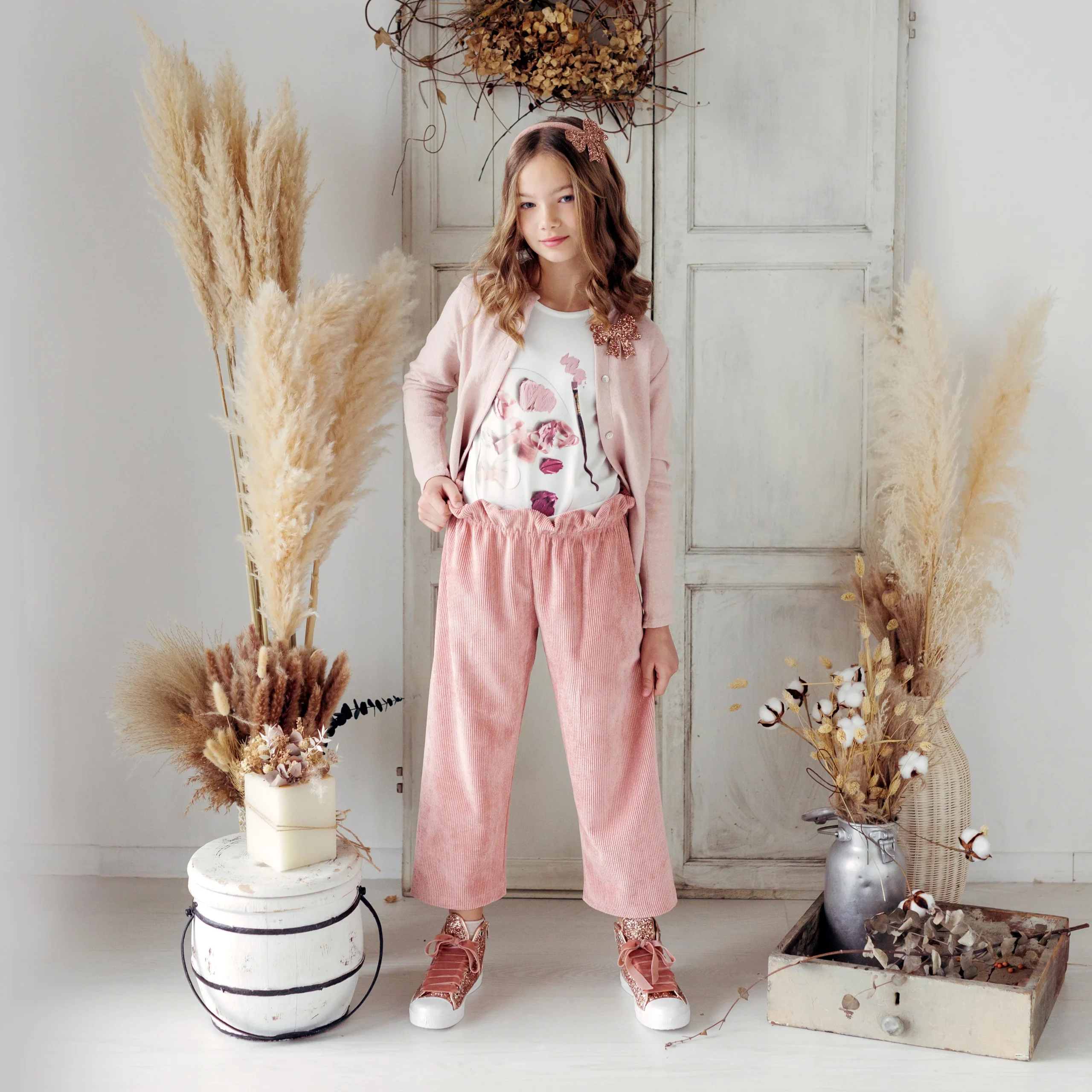 PANTALONE IN VELLUTO A CARAMELLA - immagine 2