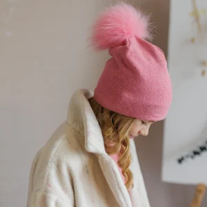 CAPPELLO IN CALDO COTONE MAXI POMPON