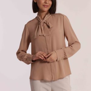 MIMÌ MUÀ Firenze ESAN-1883 Camicia cammello con fusciacca