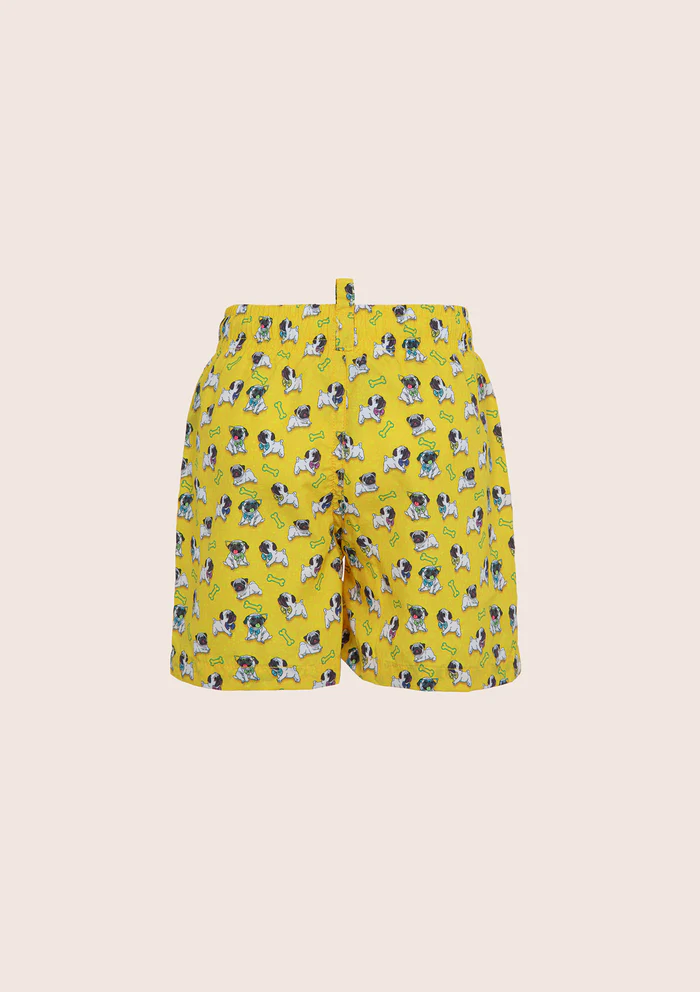 COSTUME BIMBO EFFEK A PANTALONCINO GIALLO CON CAGNOLINI - immagine 3