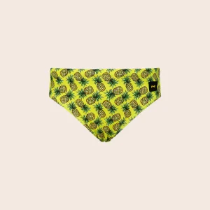 COSTUME BIMBO EFFEK A SLIP GIALLO CON STAMPA DI ANANAS