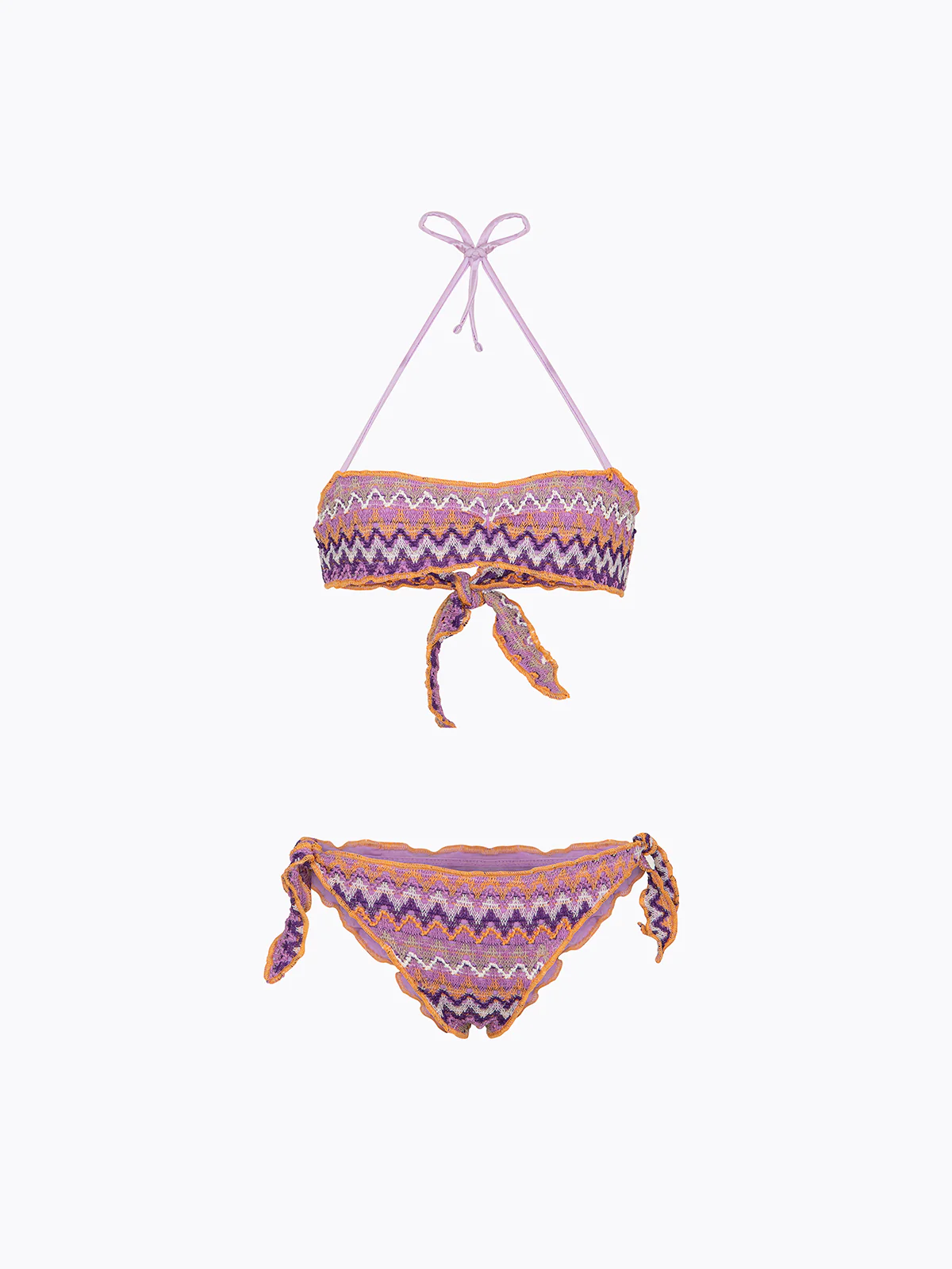 COSTUME BIMBA EFFEK FASCIA IN TESSUTO TRAFORATO BASE LILLA - immagine 2