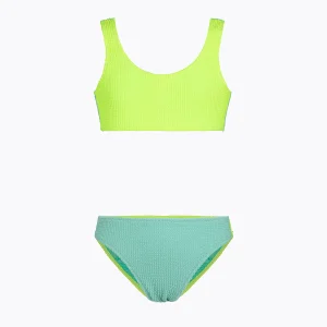 COSTUME BIMBA EFFEK TOP A COSTINE VERDE ACQUA E GIALLO FLUO
