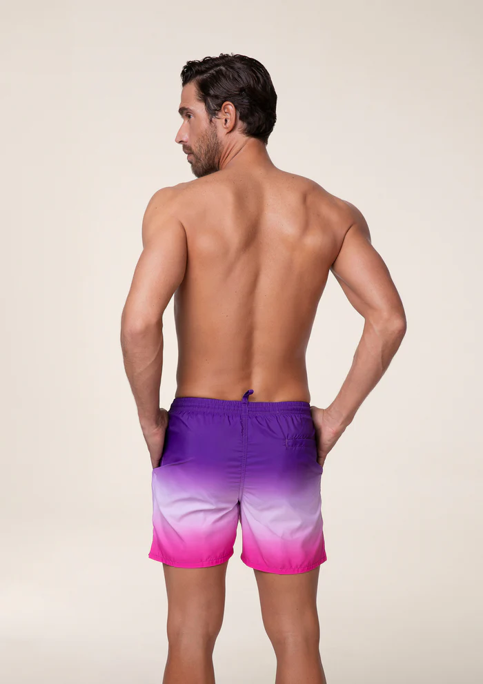 COSTUME UOMO EFFEK A PANTALONCINO CON COLORI VIOLA E ROSA DEGRADE’ - immagine 4