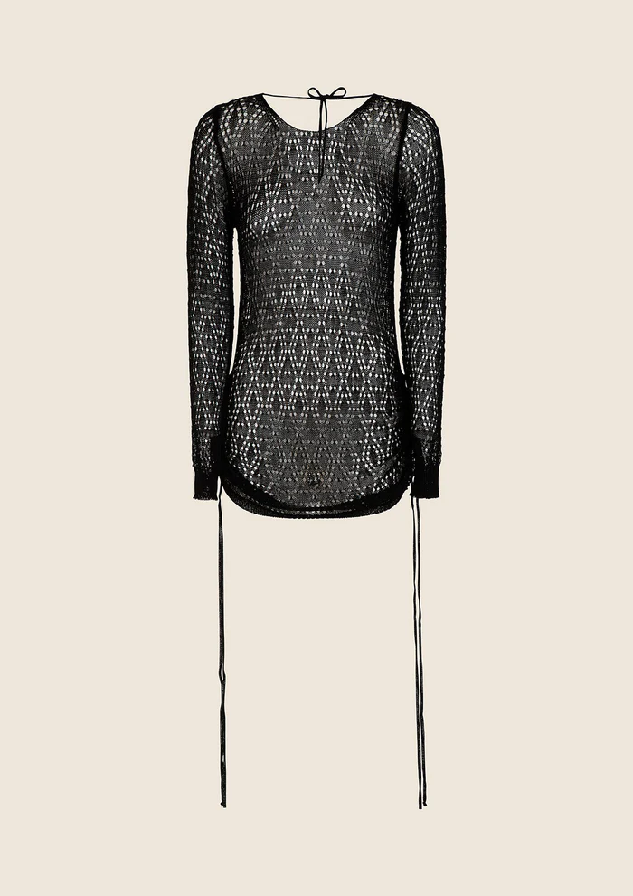 VESTITINO COPRICOSTUME MARE EFFEK TRAFORATO NERO - immagine 4