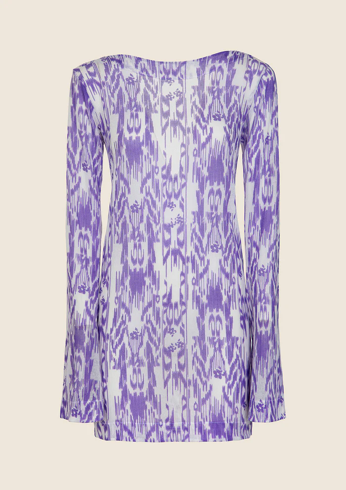 COPRICOSTUME CORTO DONNA EFFEK BIANCO E LILLA - immagine 4