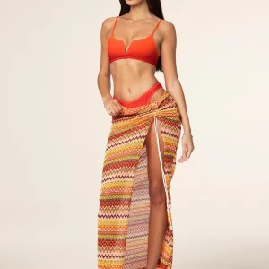 GONNA LUNGA EFFEK CON SPACCO TRAFORATA DAI COLORI CALDI