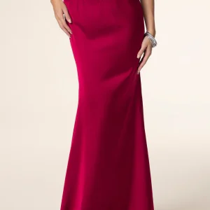 GONNA LUNGA DONNA EFFEK BORDEAUX EFFETTO RASO