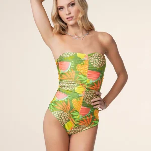 COSTUME DONNA EFFEK INTERO ARRICCIATO FANTASIA COLORATE ESTIVA ANANAS