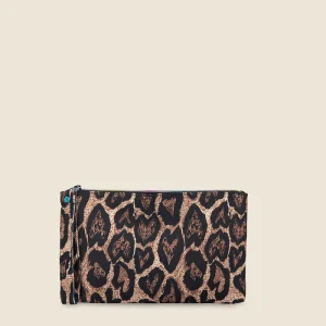 POCHETTE MARE EFFEK IN CANVAS FANTASIA LEOPARDATA