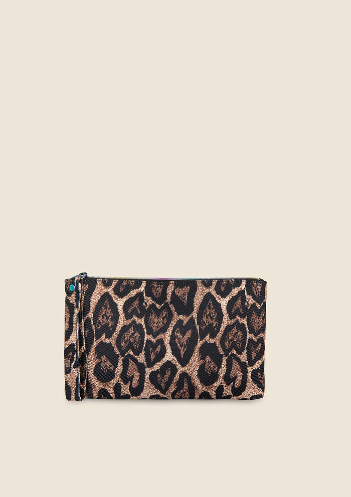 POCHETTE MARE EFFEK IN CANVAS FANTASIA LEOPARDATA - immagine 2