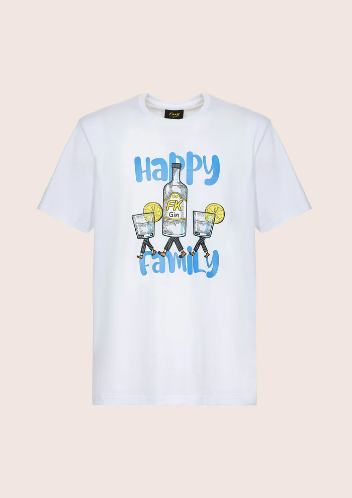 TSHIRT UOMO EFFEK BIANCA GIN FAMILY - immagine 4