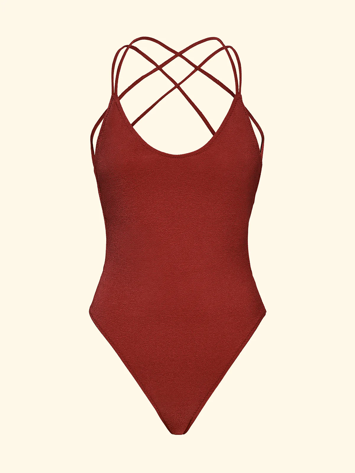 COSTUME DONNA EFFEK INTERO COLOR RUGGINE CON INCROCIO SULLA SCHIENA - immagine 4