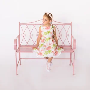 ABITO IN COTONE STAMPATO RETRO INCROCIATO