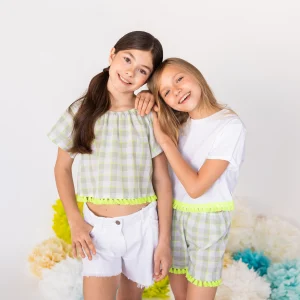 TOP CON NAPPINE FLUO