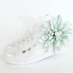 SNEAKERS IN RASO CON FIORE