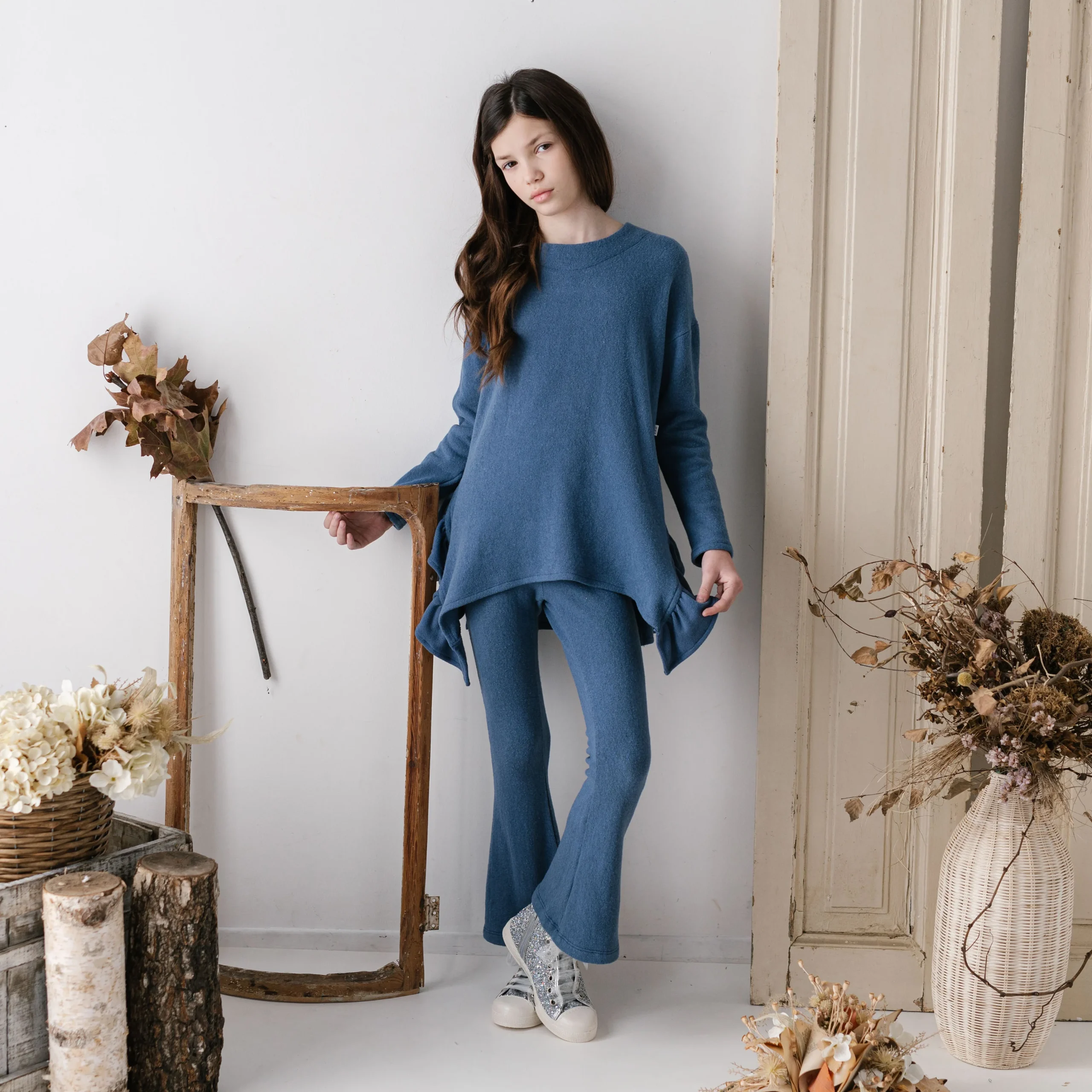 MAGLIA IN CALDO COTONE CON ROUCHES - immagine 2