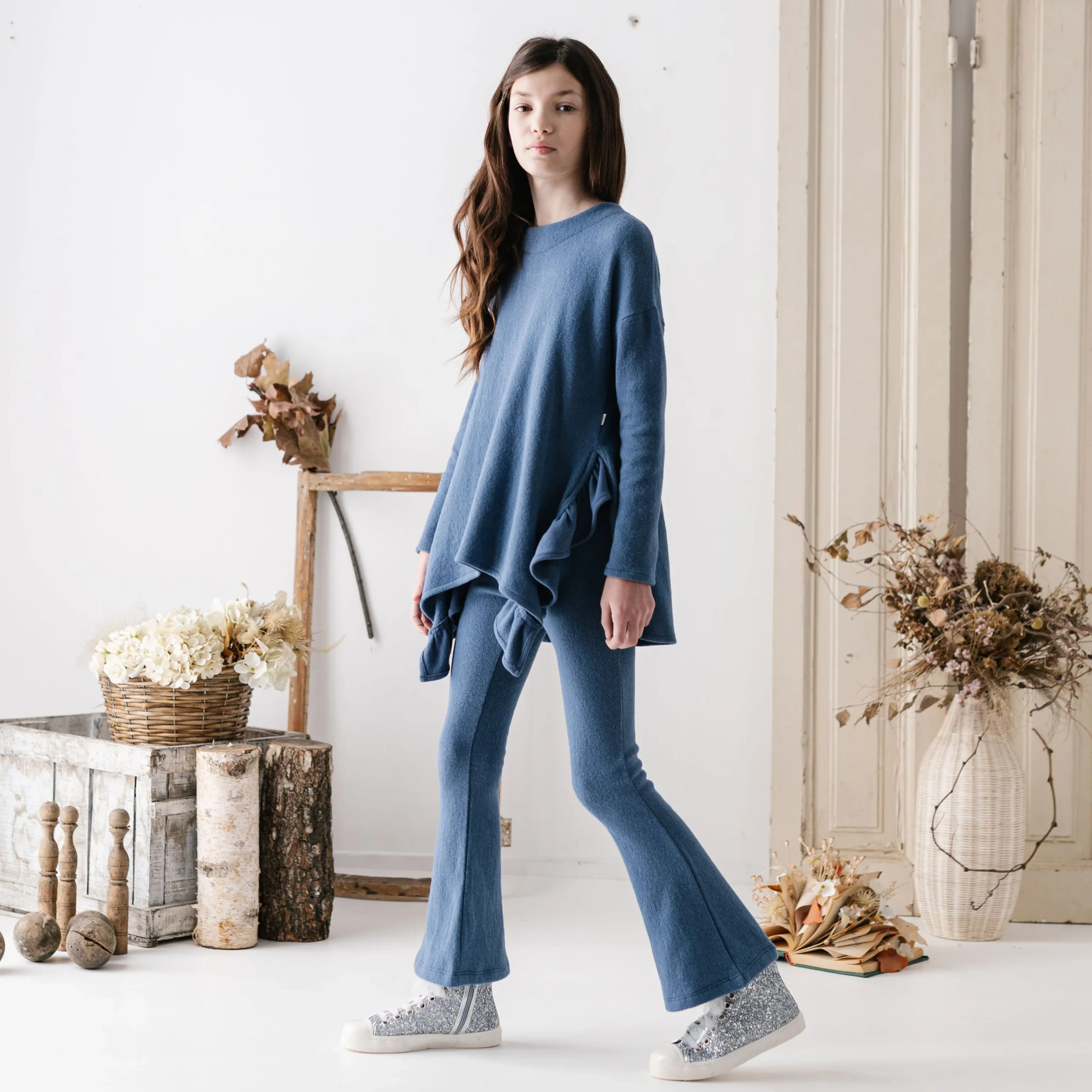 MAGLIA IN CALDO COTONE CON ROUCHES - immagine 3