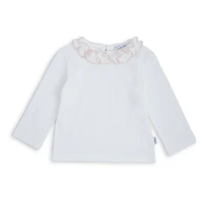 T-SHIRT CON ROUCHES COLORATO