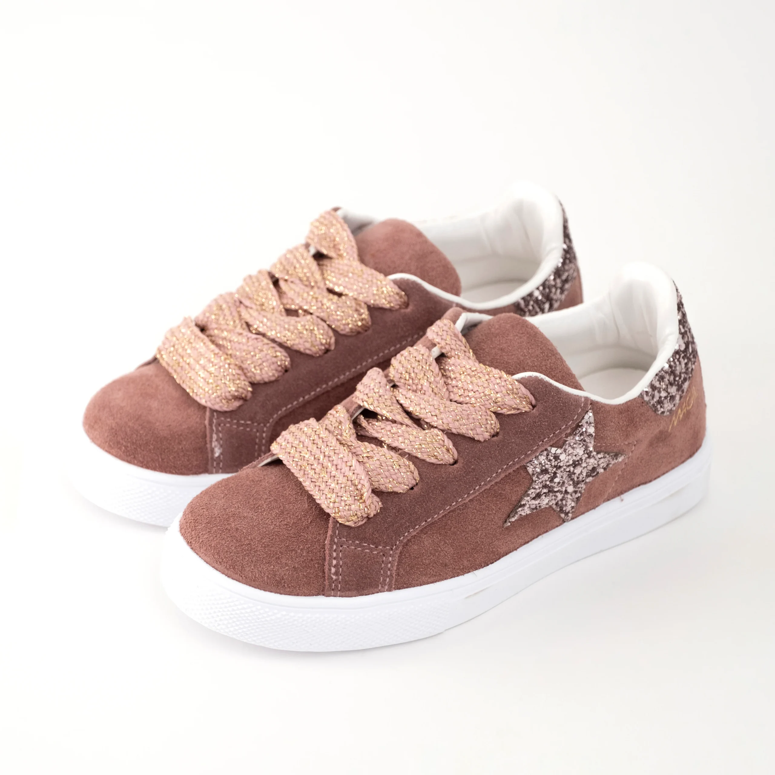 SNEAKERS SCAMOSCIATA CON STELLA GLITTER - immagine 5