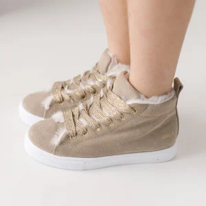 SNEAKERS ALTE INTERNO IN ECOPELLICCIA